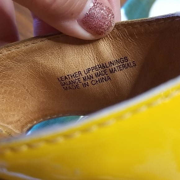 💕BORN💕 Cork Platform Wedge Sandal Patent Leather - Picture 10 of 12